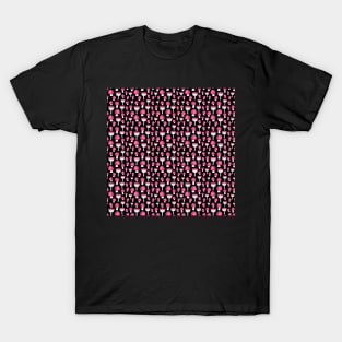 Amanita Mushrooms Pattern - Black T-Shirt